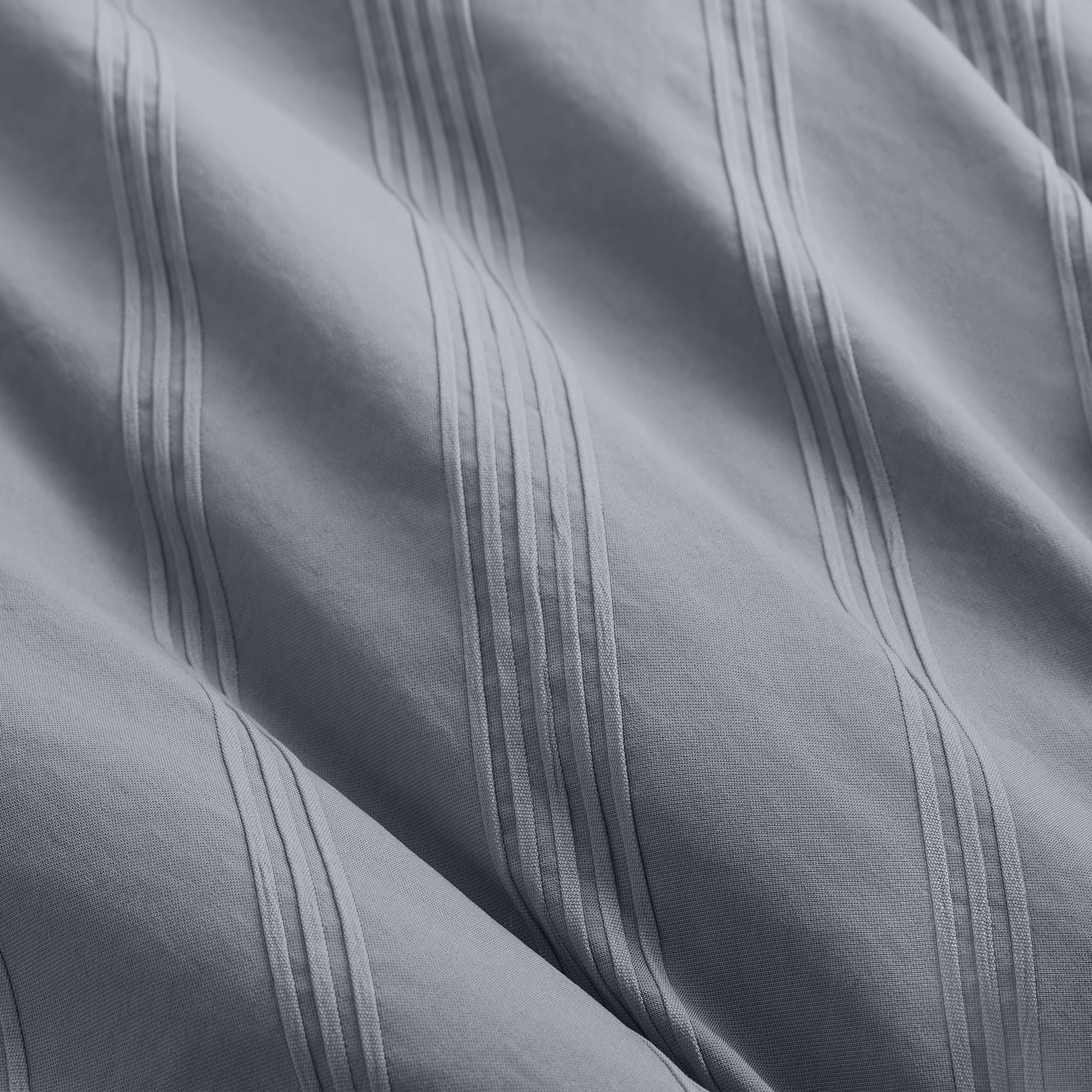 Queen Striped Comforter Set - 7 Piece Bed in a Bag