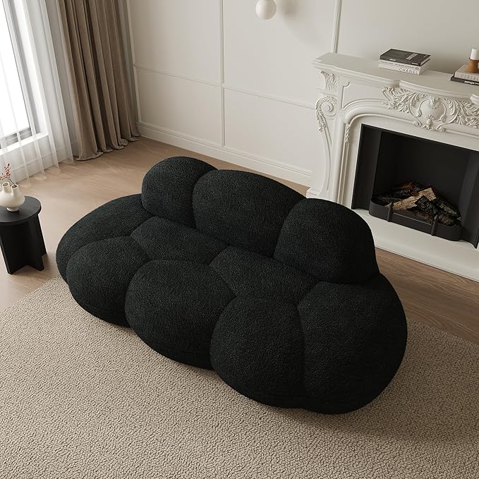 Cloud Shaped Upholstered Sofa for Living Room