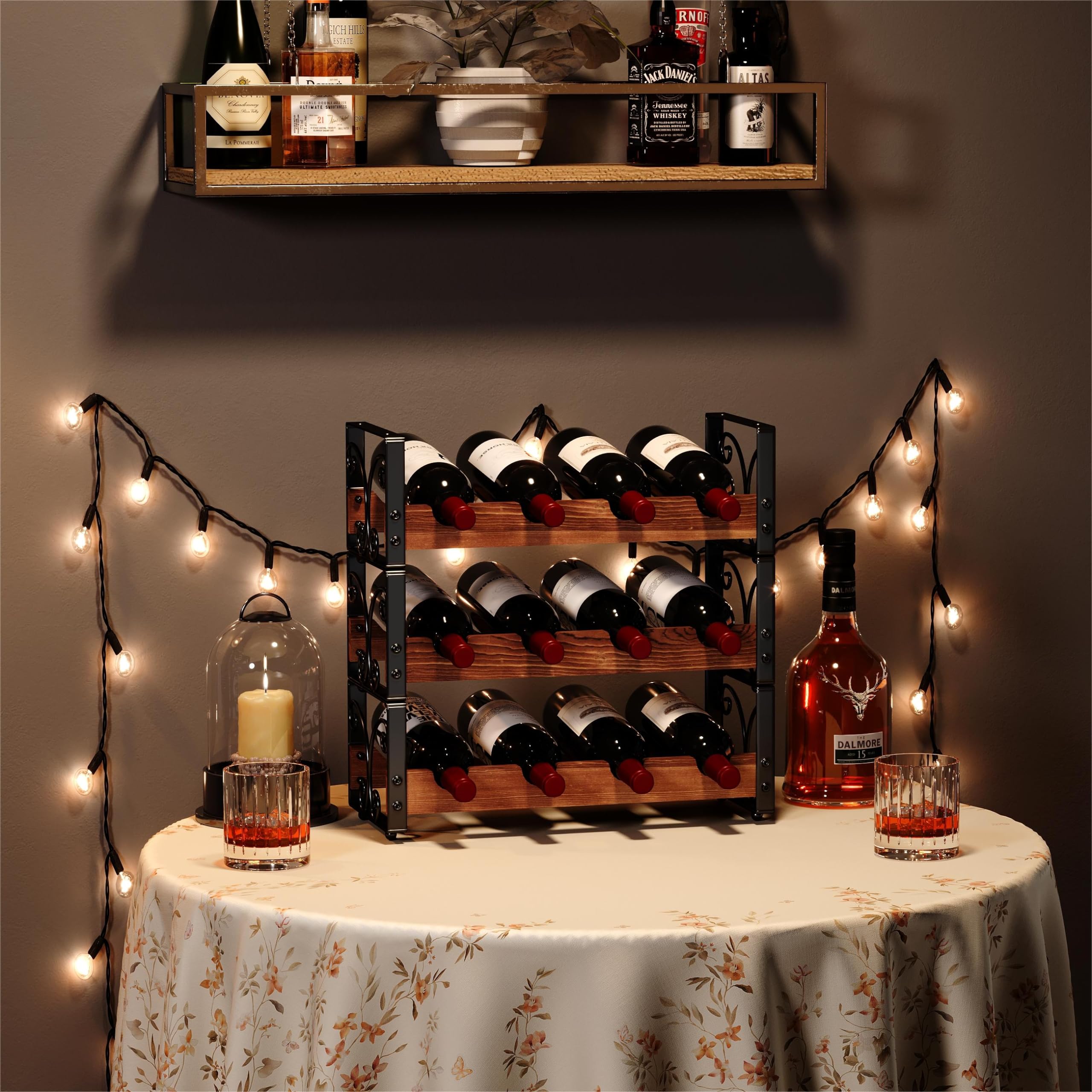 3-Tier Stackable Wine Rack
