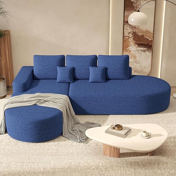 112" Modular Curved Sofa with Deep Seat