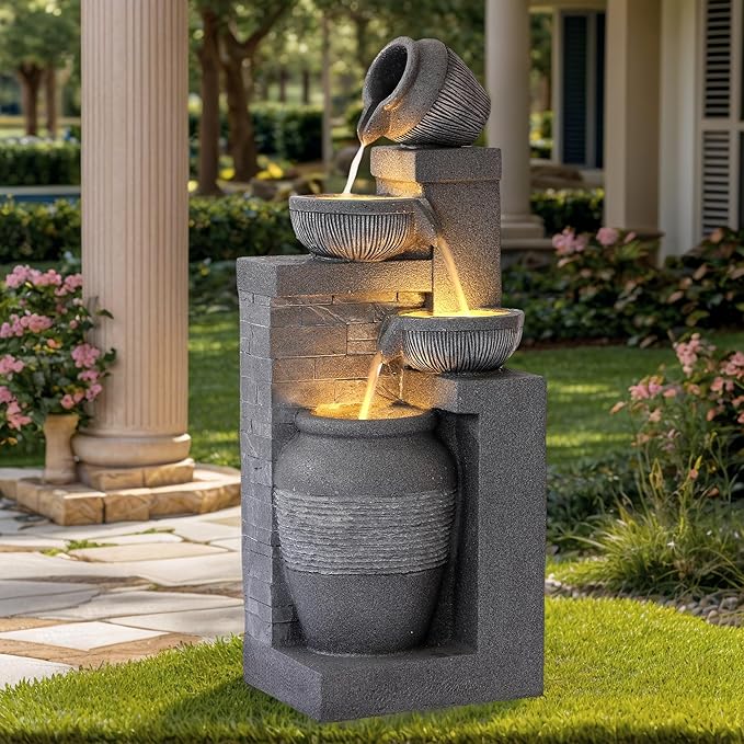 4-Tier LED Water Fountain