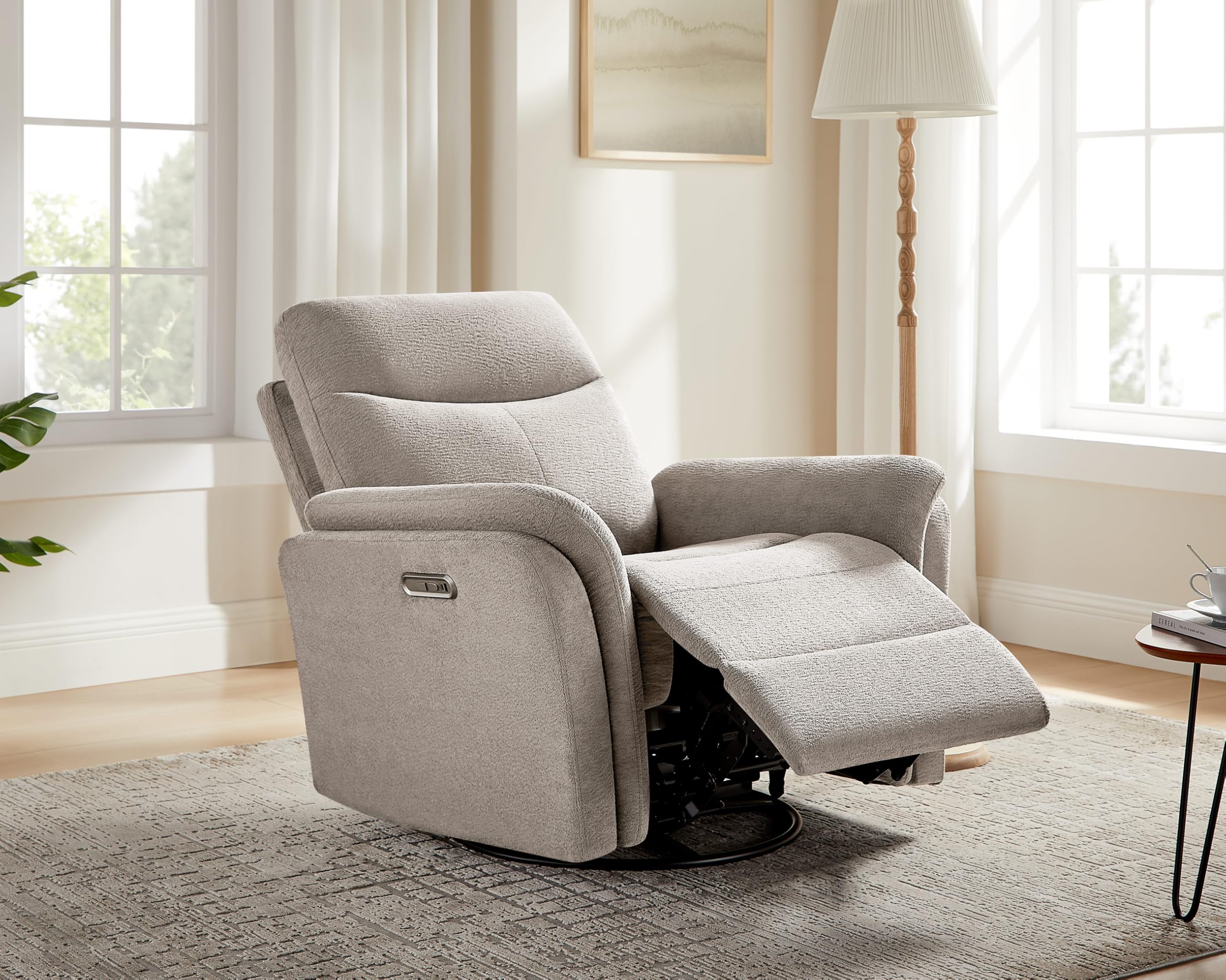 Power Recliner Chair Swivel Glider with USB Charging Ports