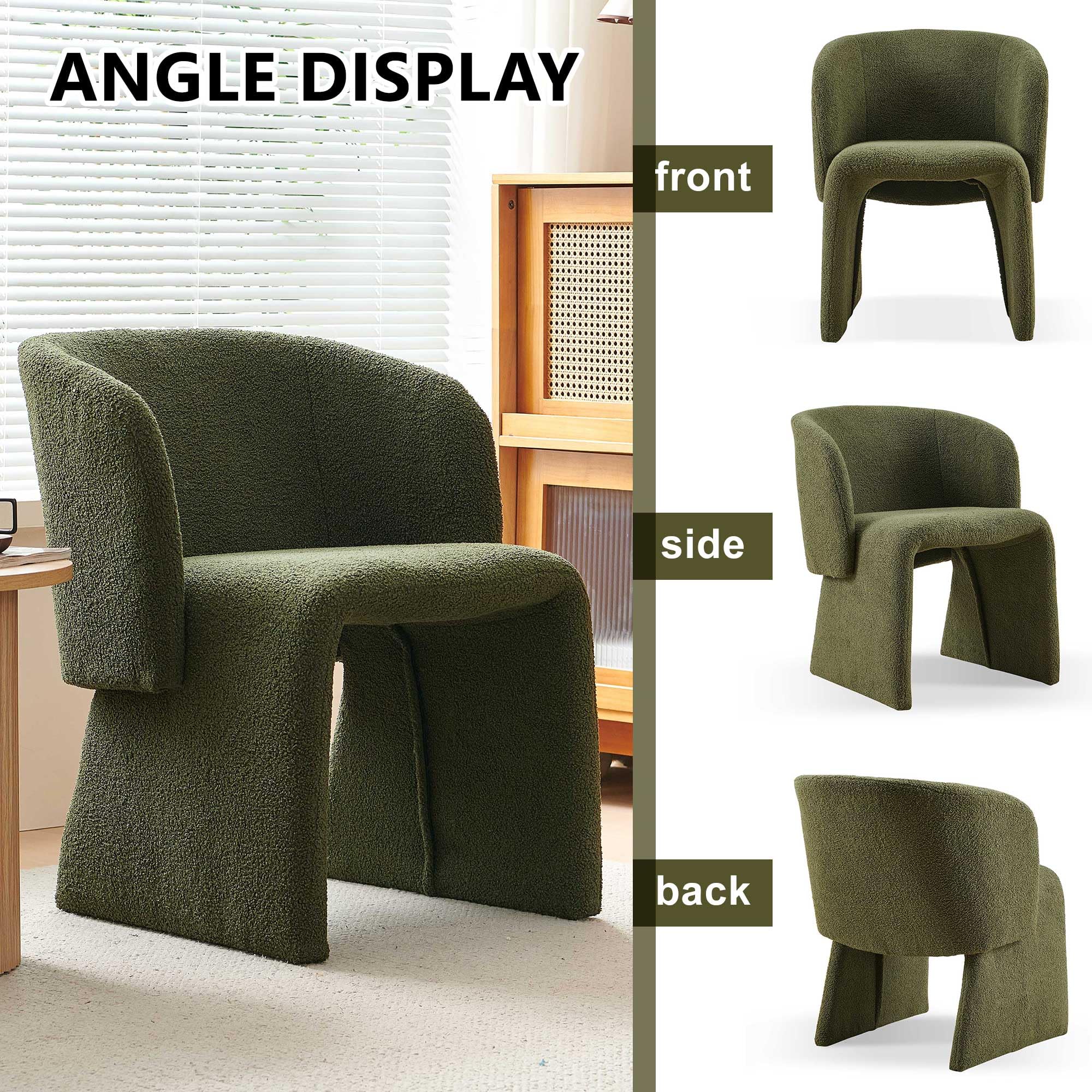 3 Pieces Breakfast Table Set for 2 - 37 Inch Round Dining Table with Dark Green Upholstered Chairs