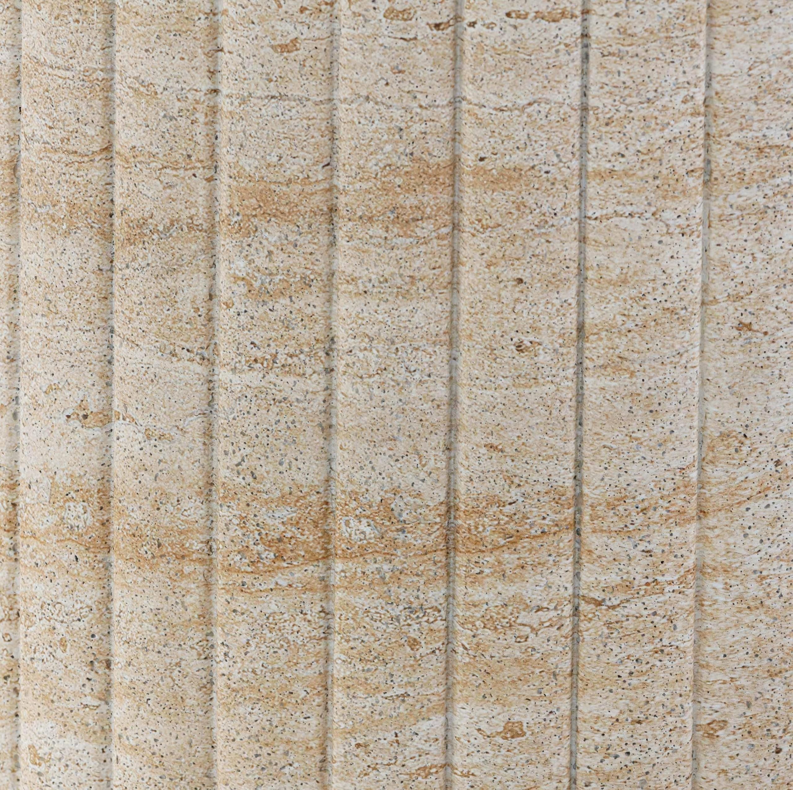 54" Round Concrete Dining Table - Travertine Finish