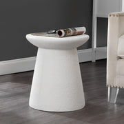 18" Minimalist Drum Accent Table - Indoor/Outdoor Pedestal