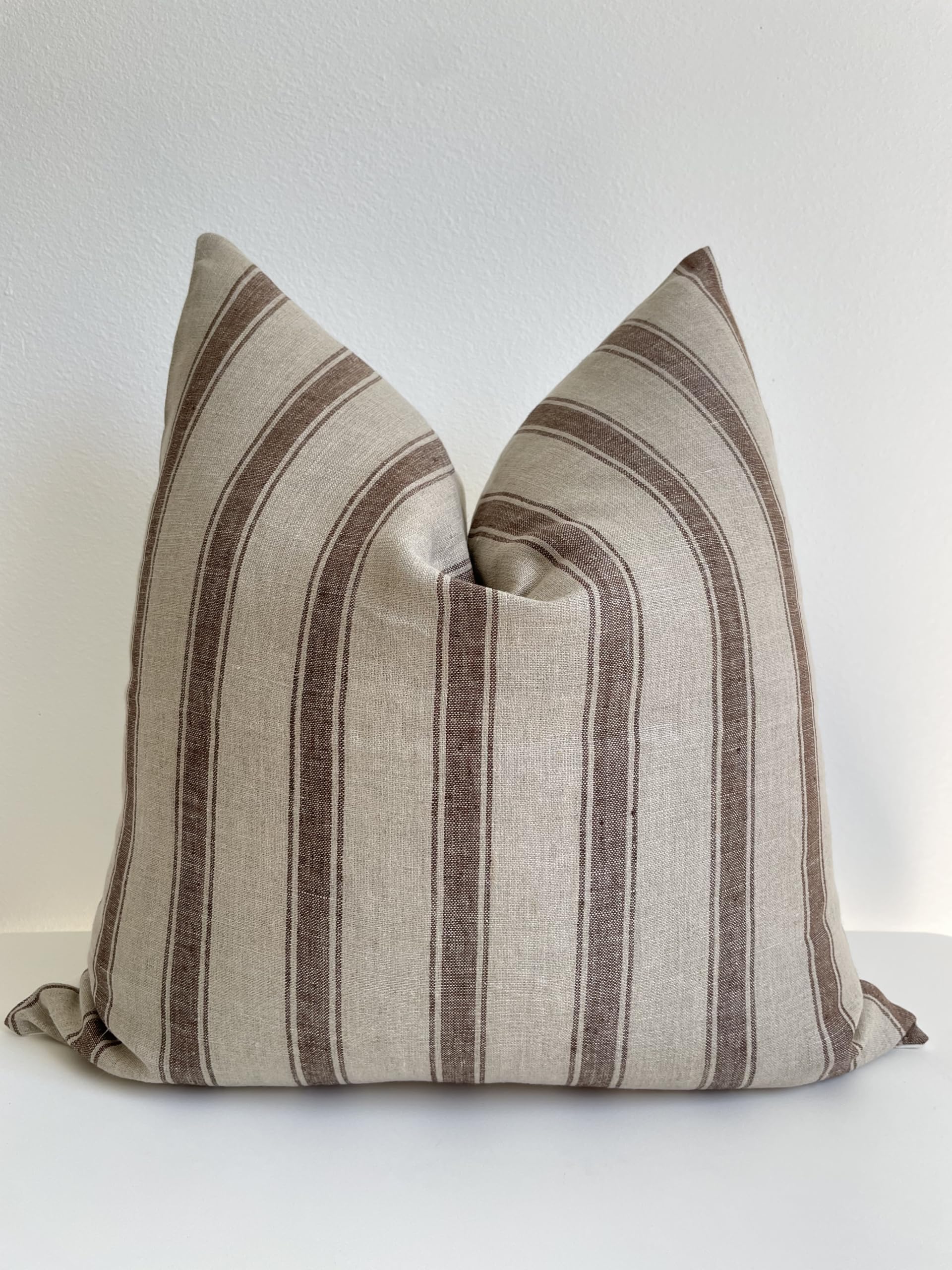 Spencer Striped Linen Pillow Cover 22x22