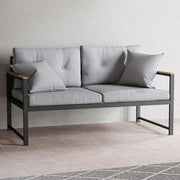 Cliffside Metal Loveseat with Cushions