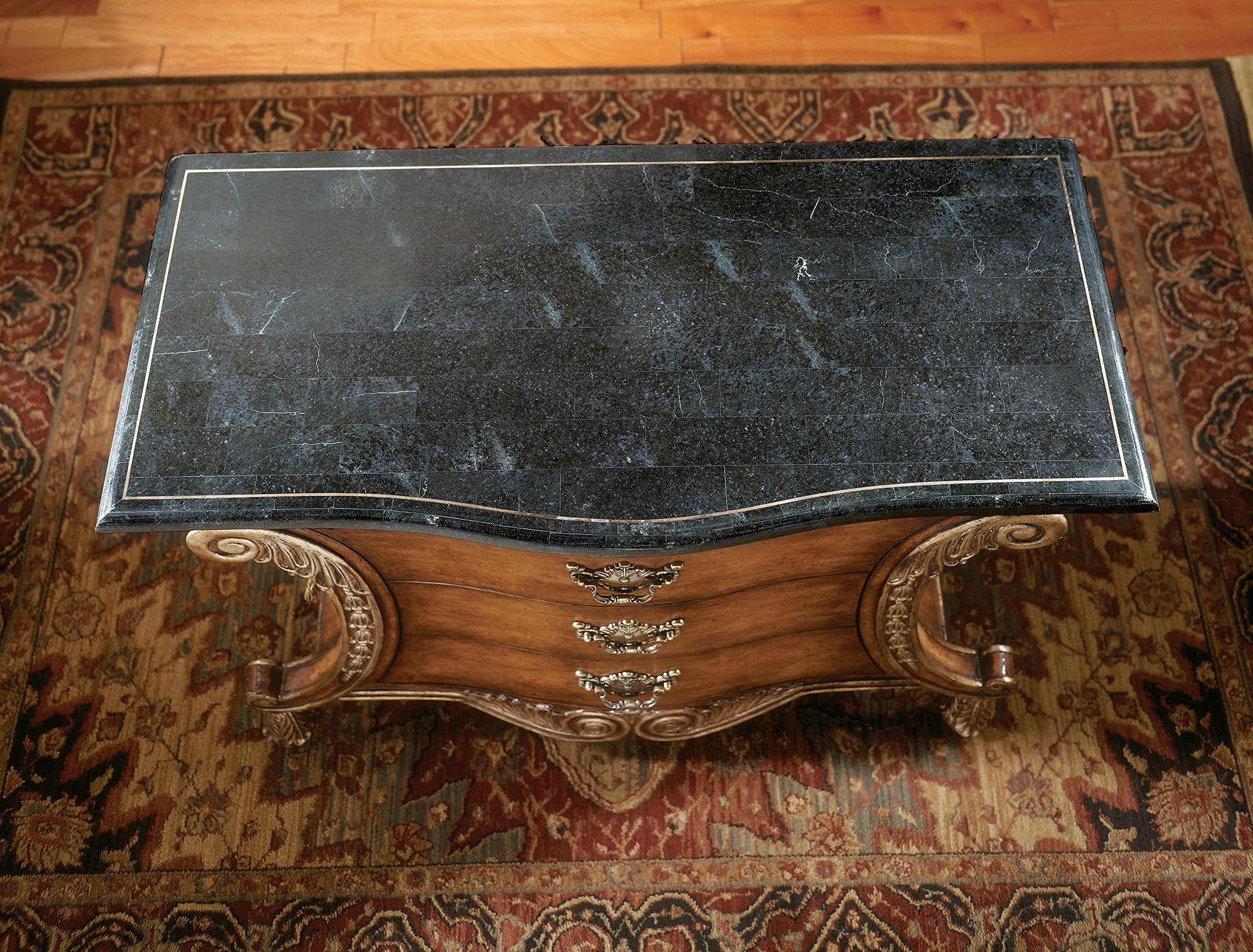 Fossil Stone Console Chest with 3 Drawers