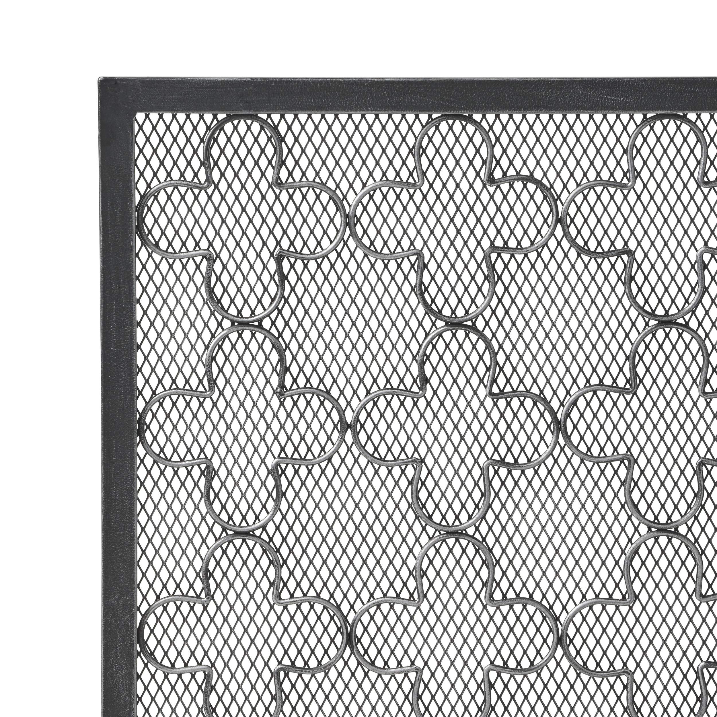 Single Panel Iron Fireplace Screen