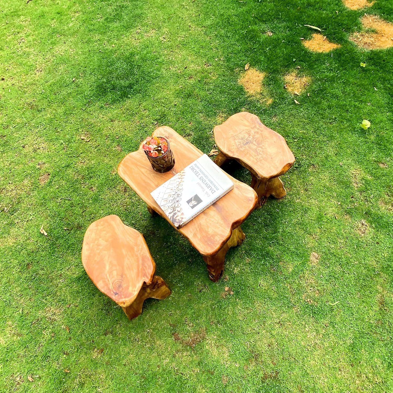 Natural Cedar Wood Tree Stump Stool