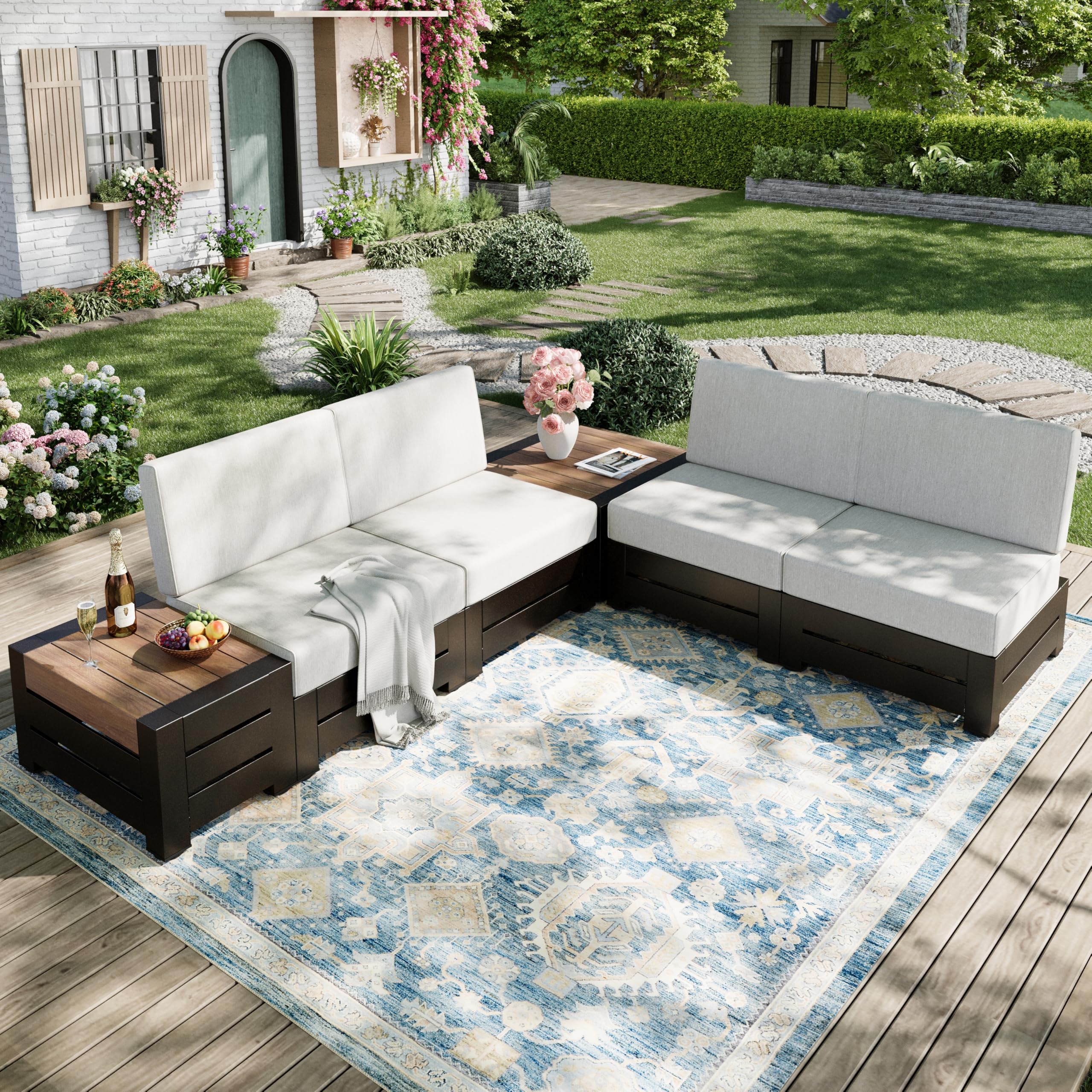6-Piece Outdoor Sectional Patio Furniture Set