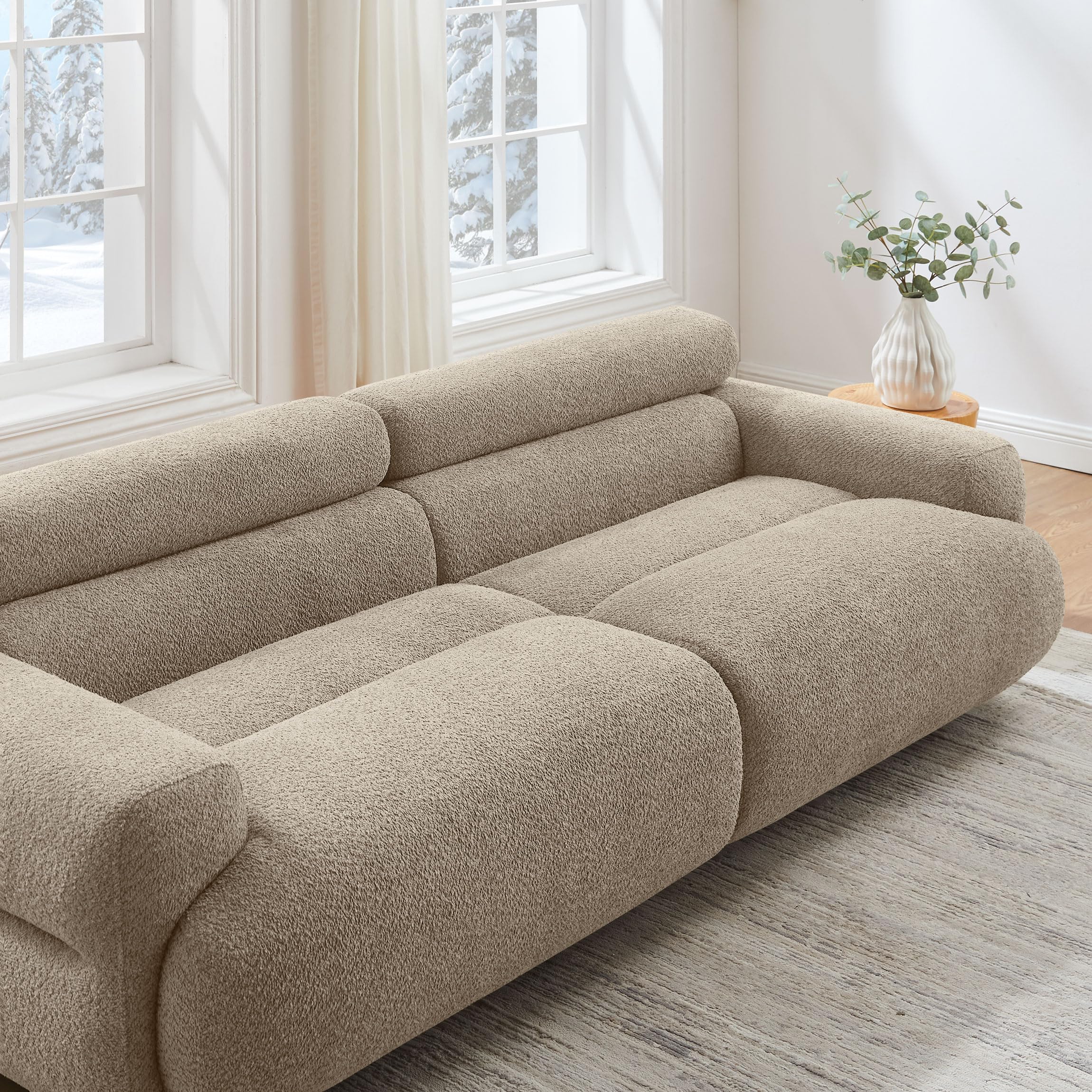 89" Boucle Cloud Loveseat Sofa