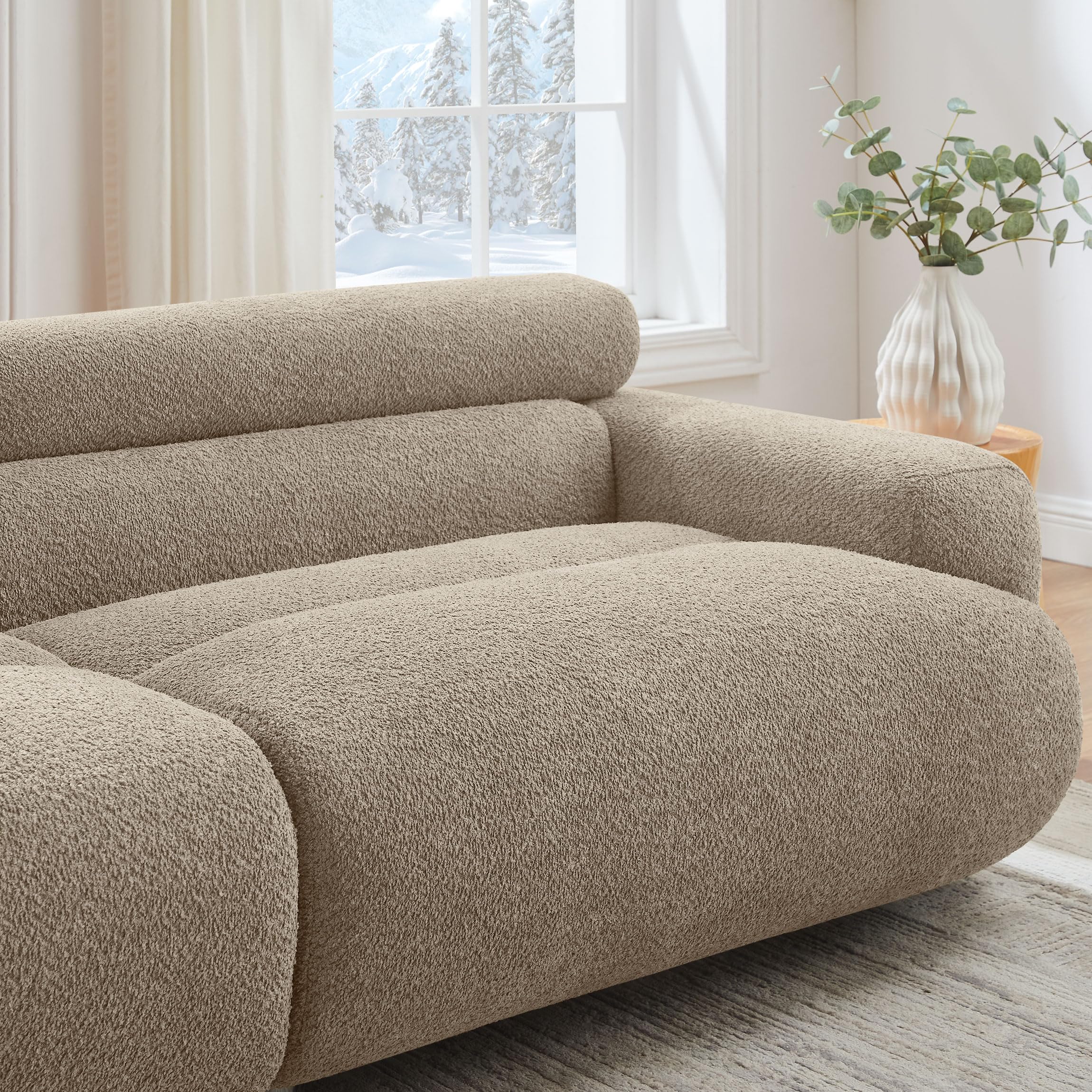 89" Boucle Cloud Loveseat Sofa