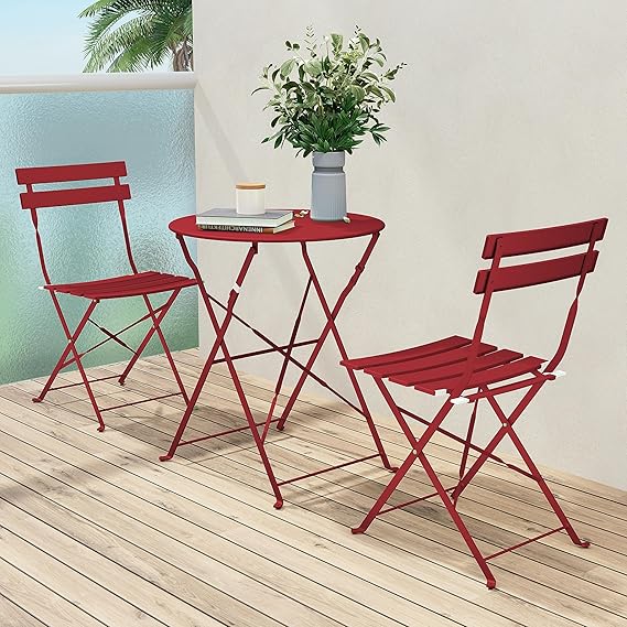 3-Piece Folding Patio Bistro Set
