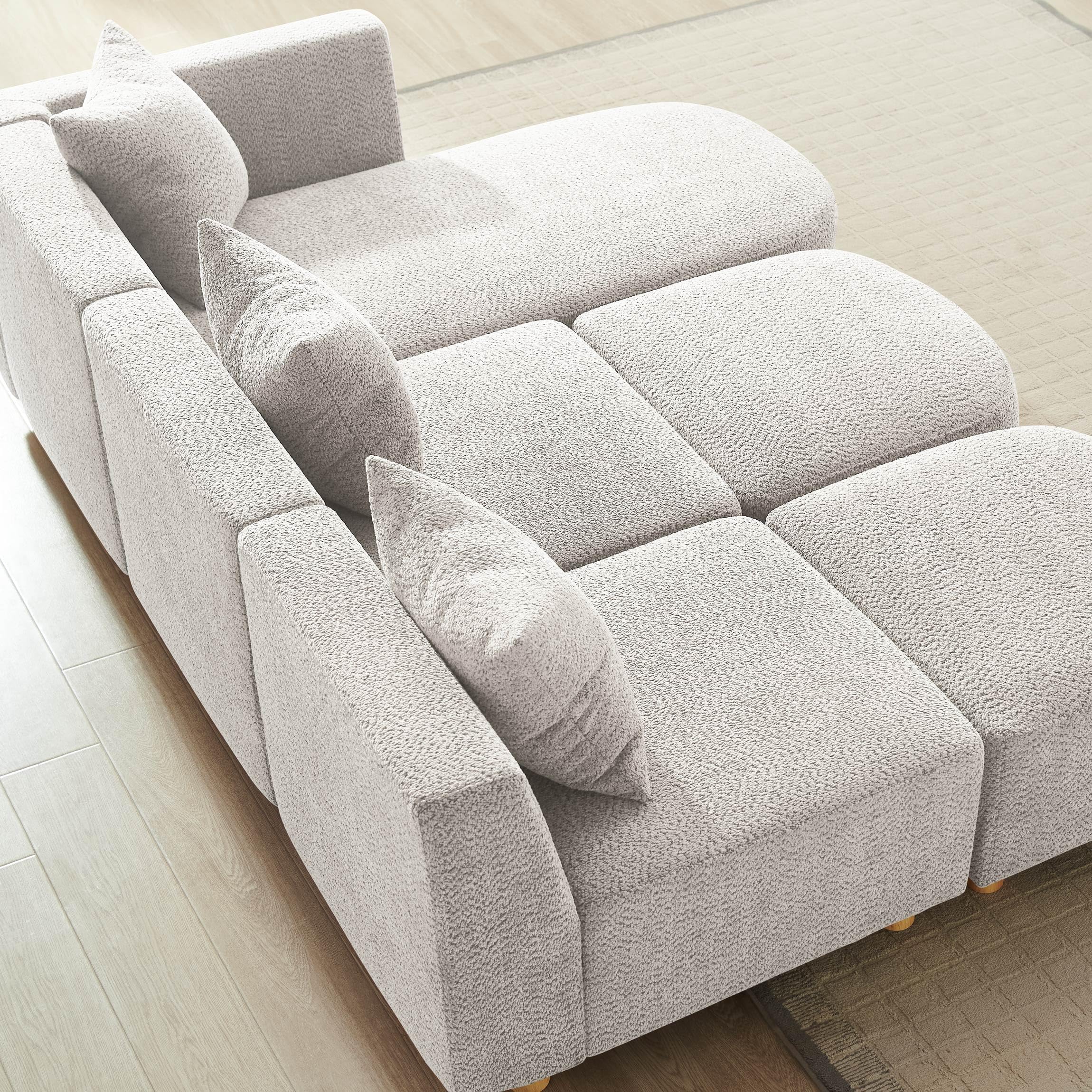 Modular Sectional Sofa with Ottoman