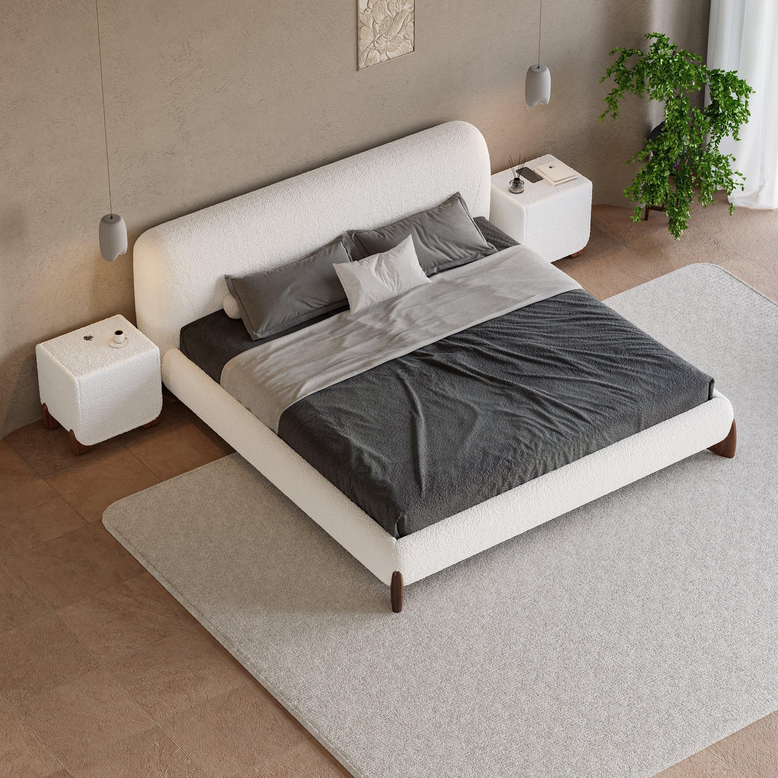 Smart Boucle Nightstand with Wireless Charging Station