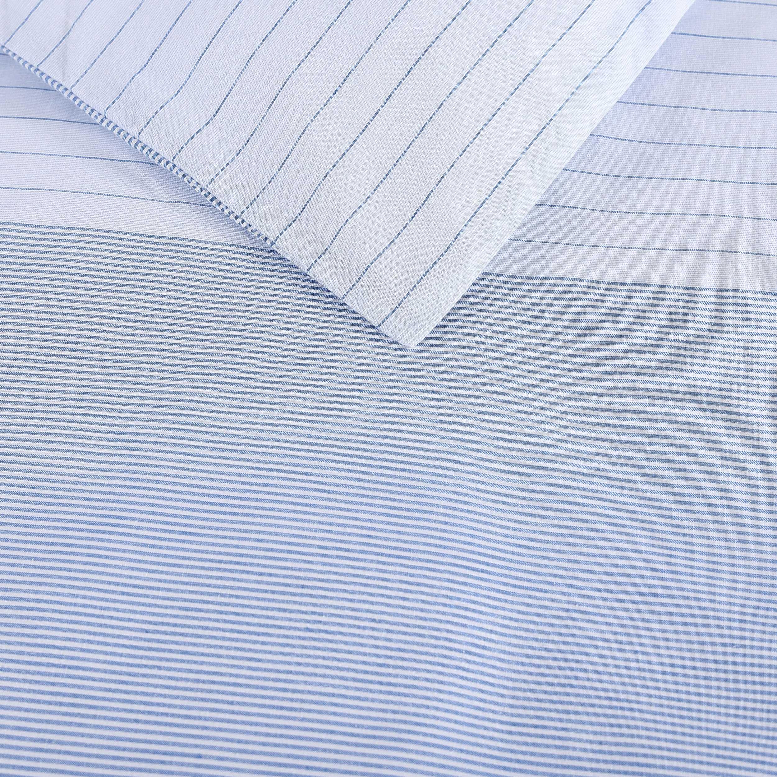 Modern Stripe Blue King Comforter Set