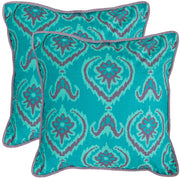 Alpine Blue Throw Pillows Set of 2, 22x22 Inch