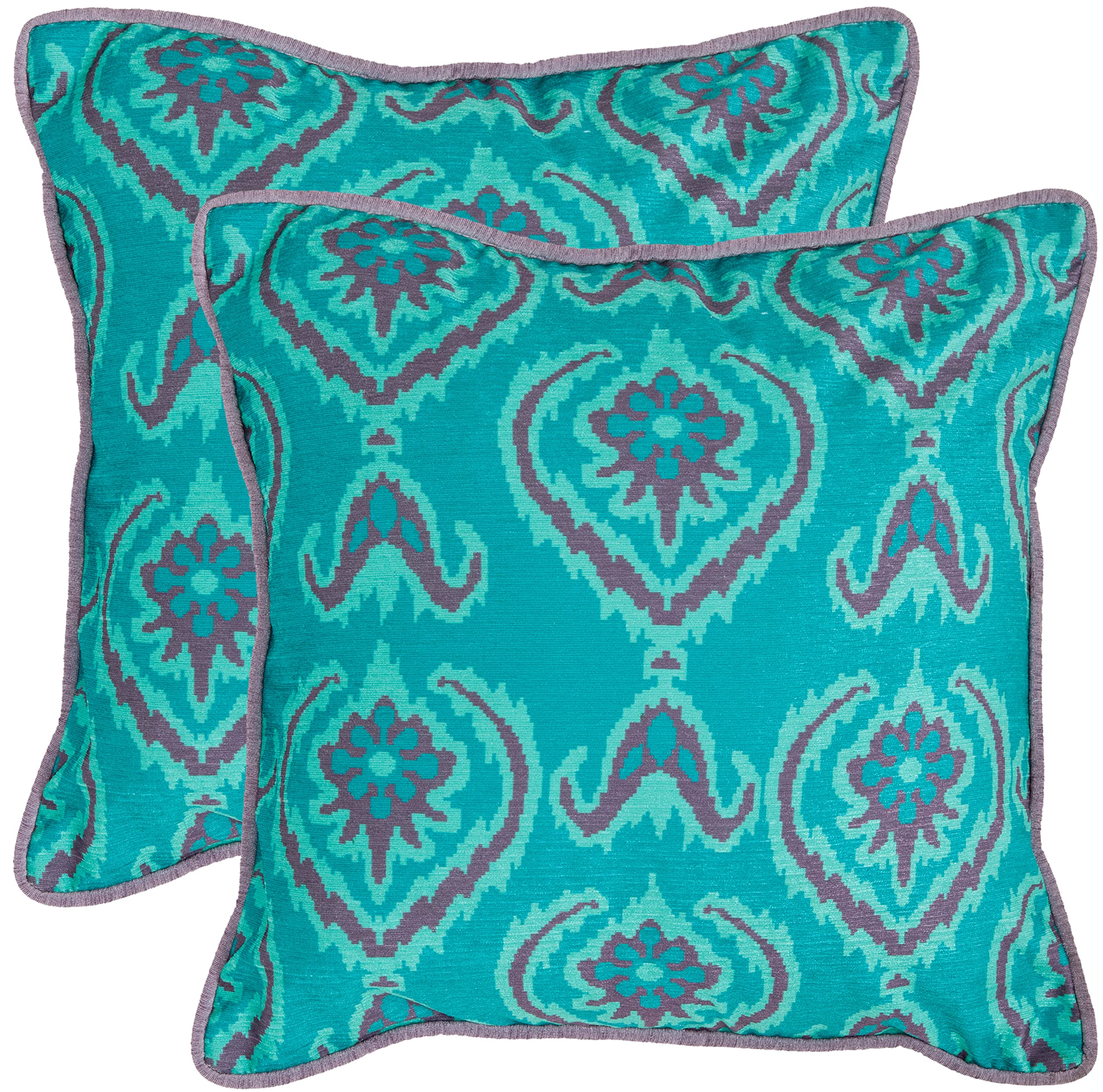Alpine Blue Throw Pillows Set of 2, 22x22 Inch