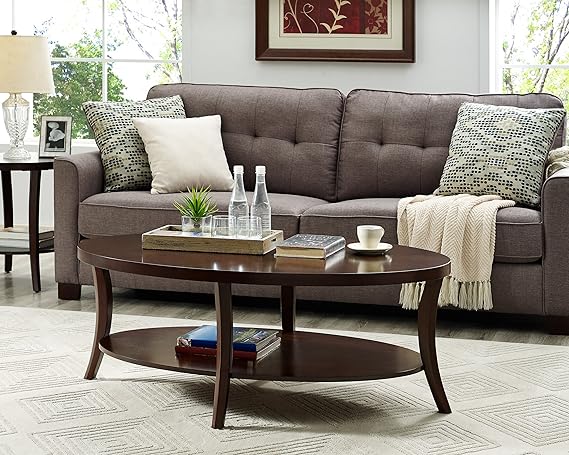 3-Piece Oval Coffee and End Tables Set