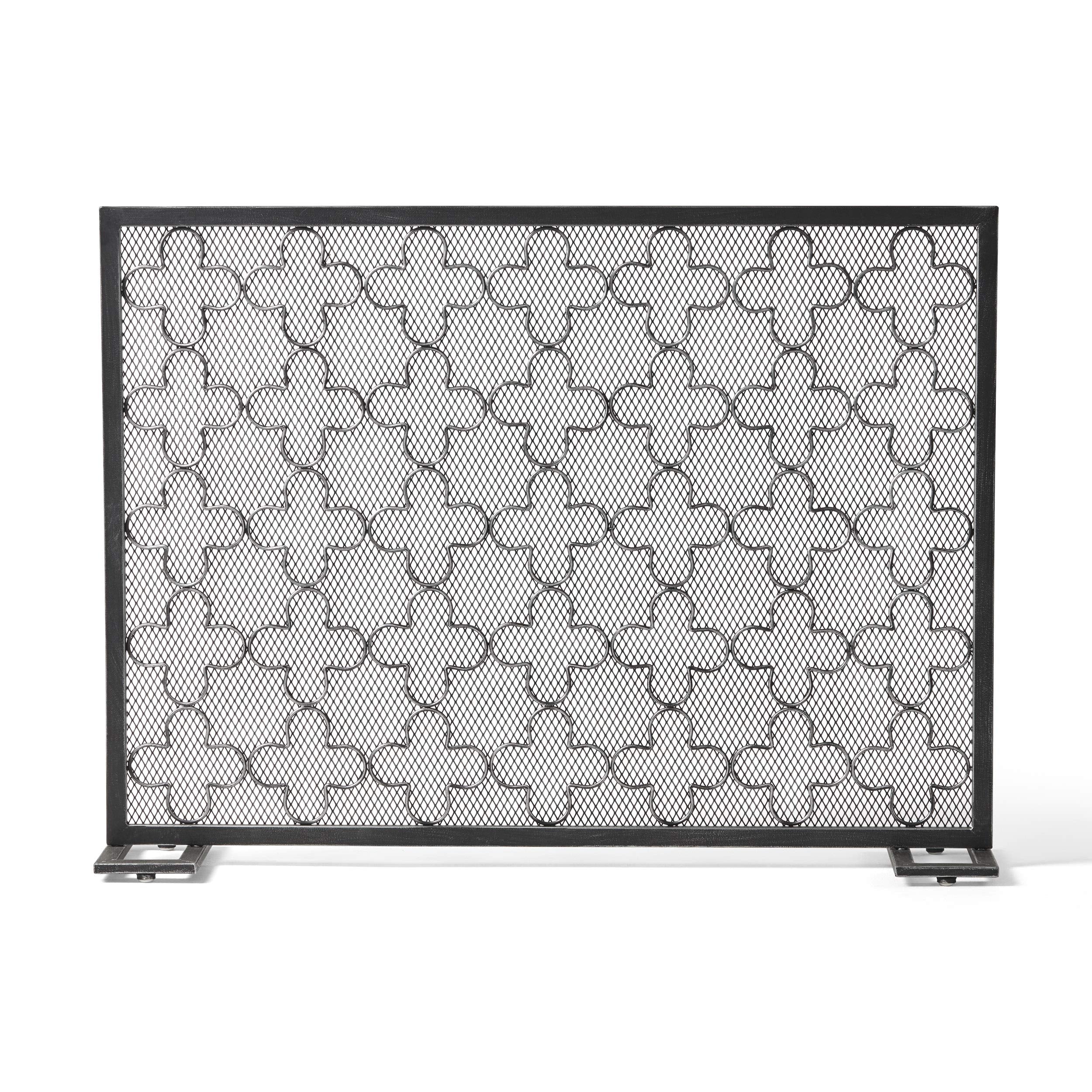 Single Panel Iron Fireplace Screen