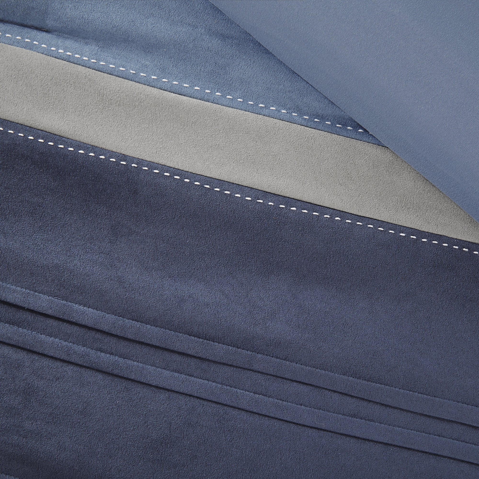 Pieced Suede Comforter Set King 7 Piece