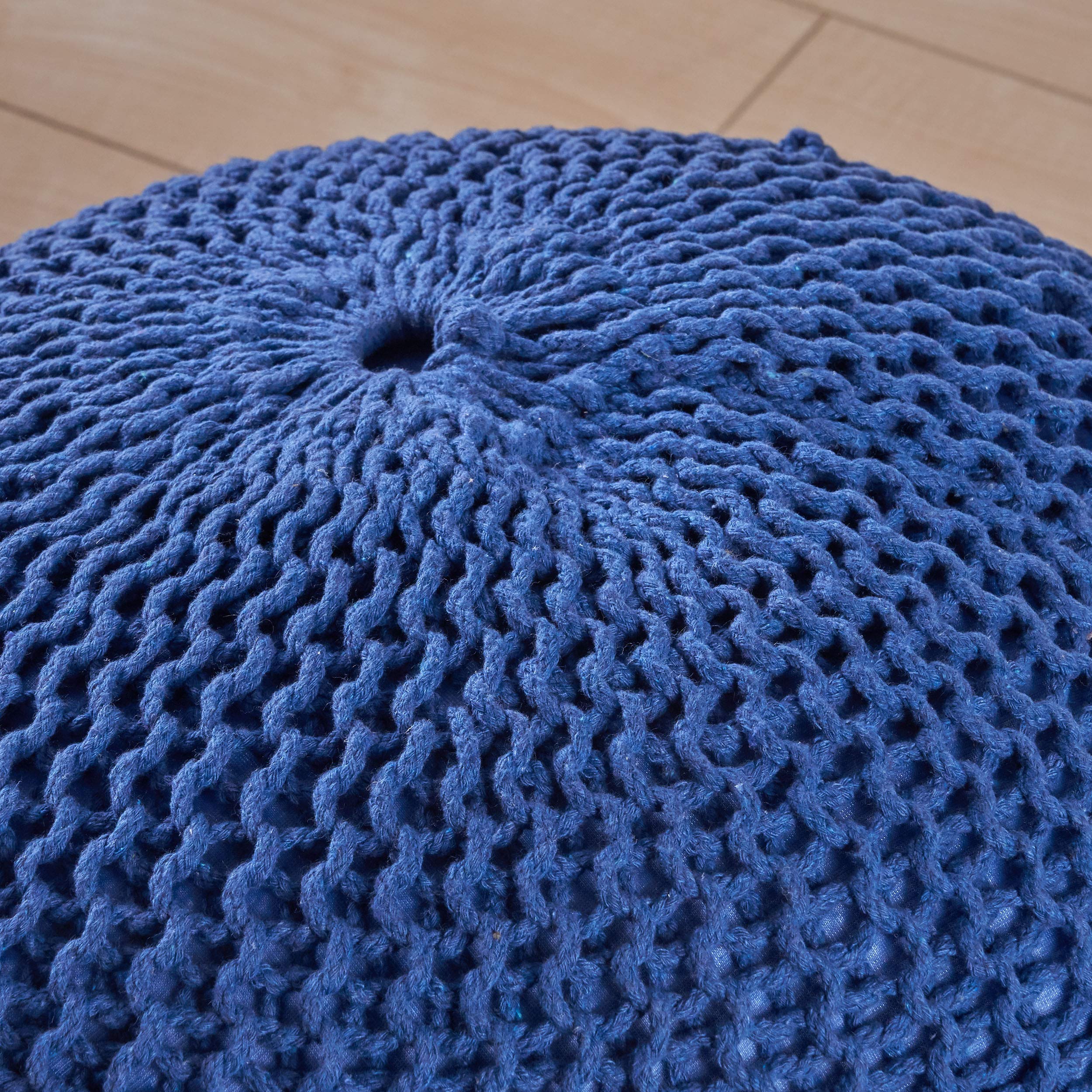 Belle Knitted Cotton Pouf