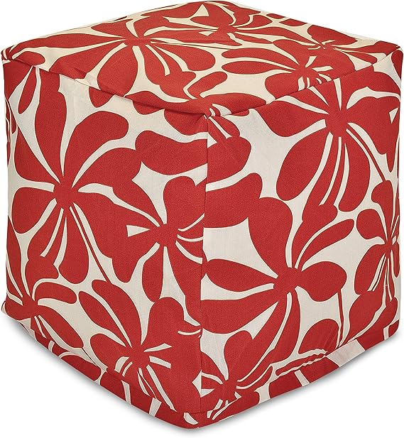 Plantation Indoor/Outdoor Bean Bag Ottoman Pouf Cube Navy