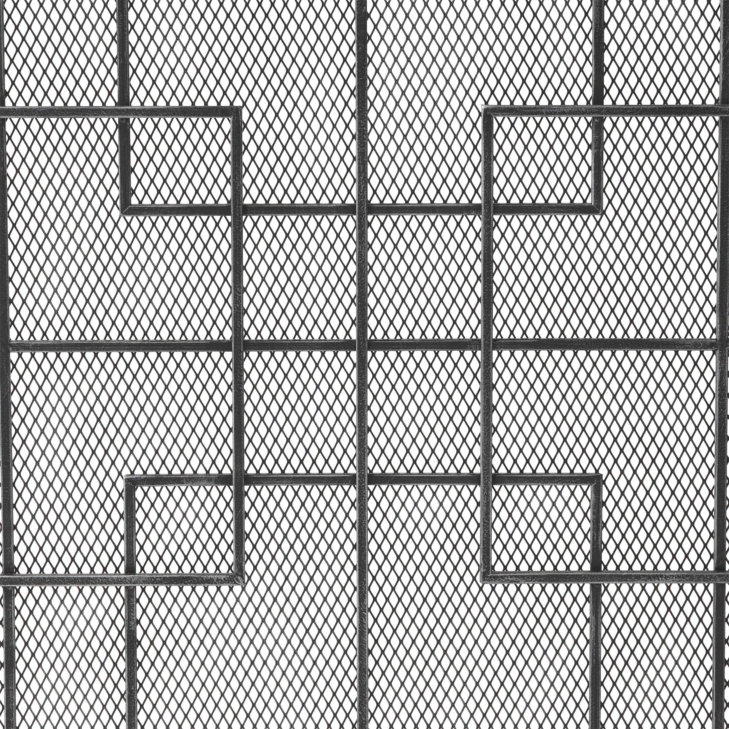 Single Panel Iron Fireplace Screen