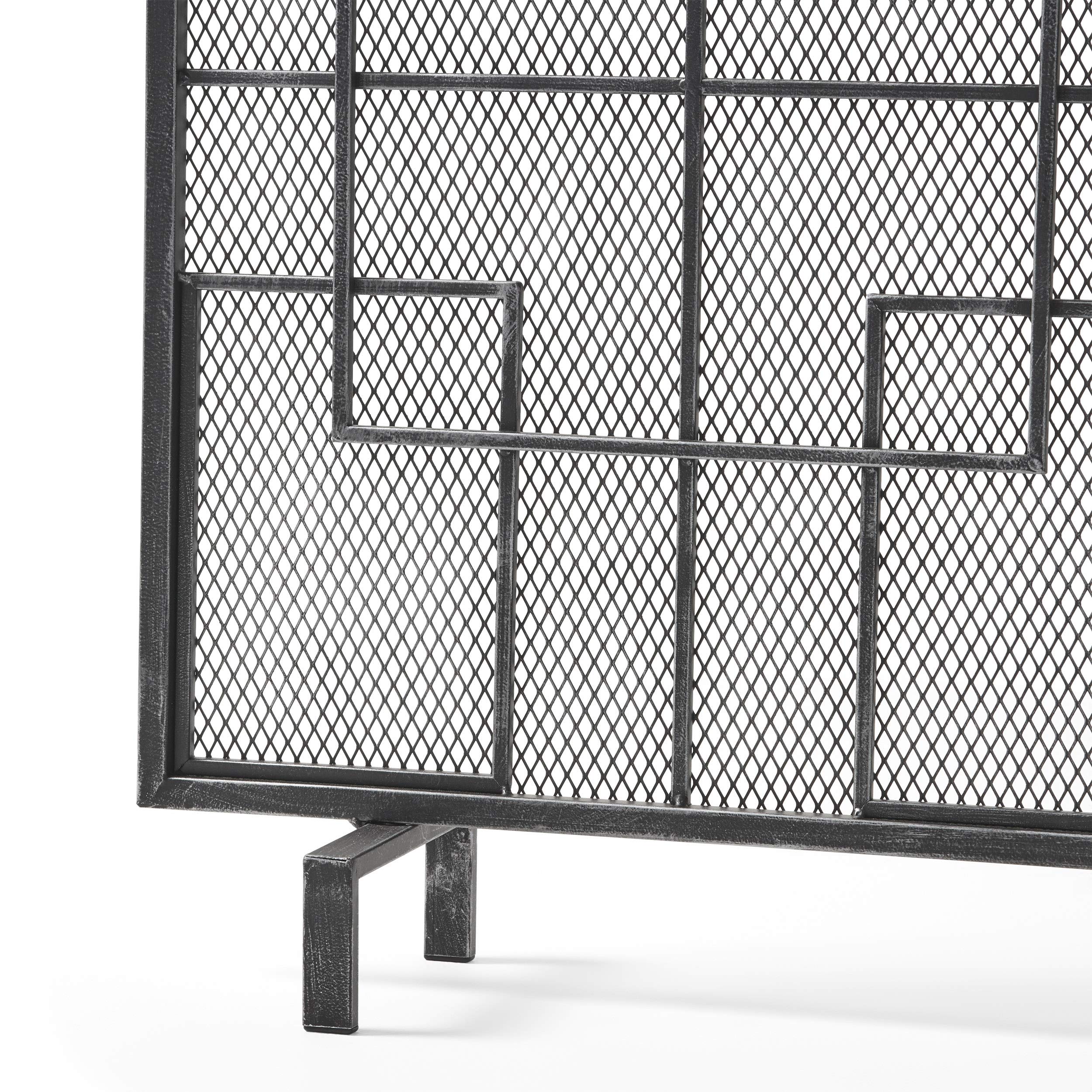 Single Panel Iron Fireplace Screen