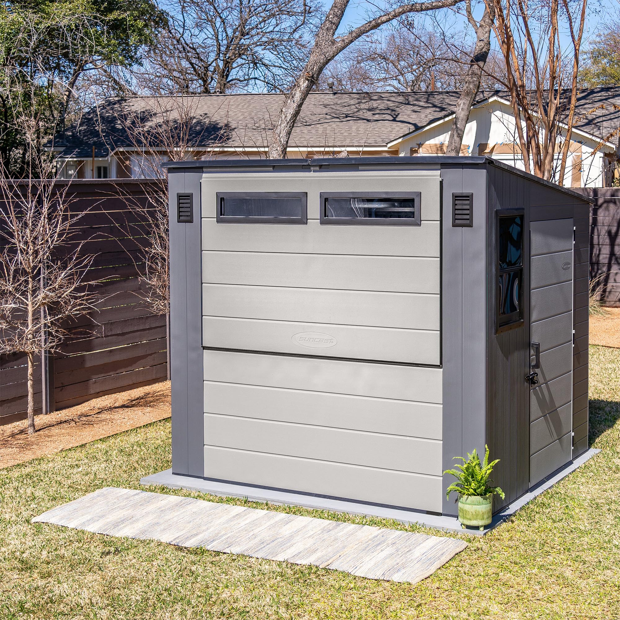 8' x 7' Cabana Entertainment Storage Shed with Bar Top