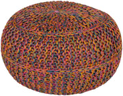Jute Pouf Ottoman Round Footstool