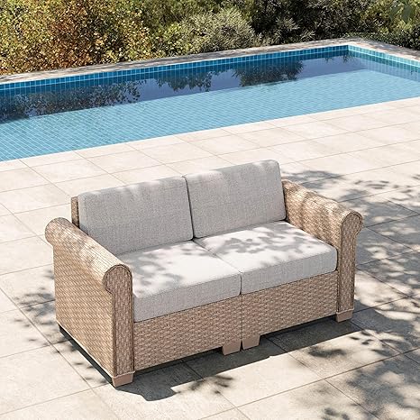 6 Piece Outdoor Sectional Sofa Set with Coffee Table