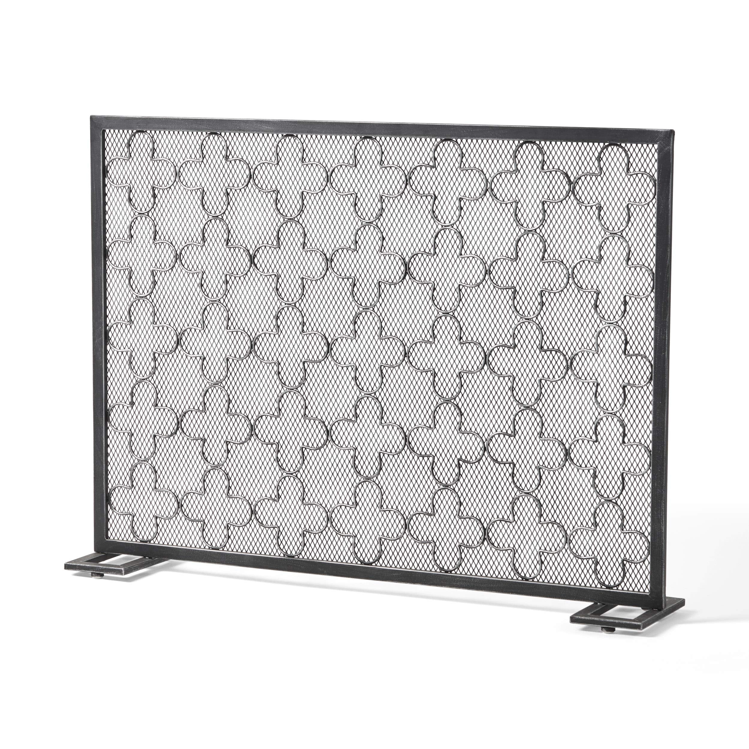 Single Panel Iron Fireplace Screen