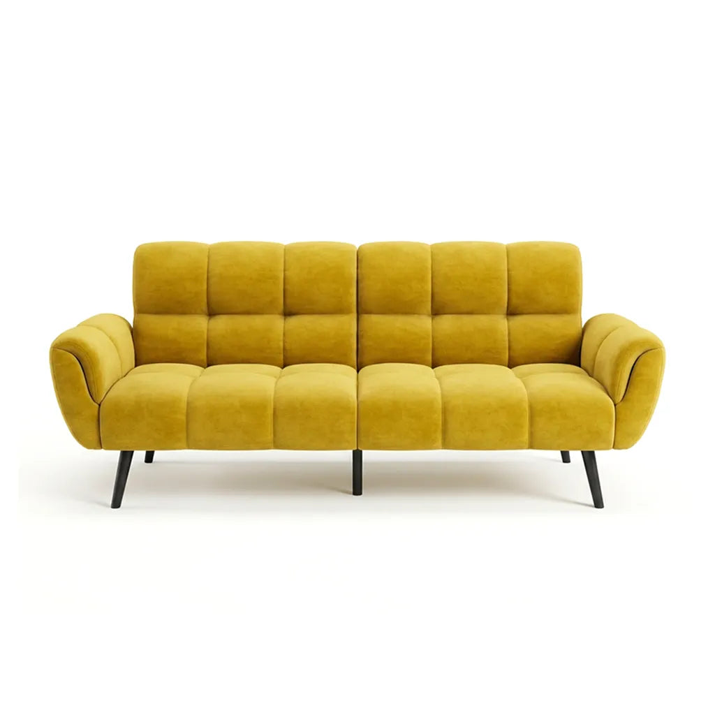 Convertible Futon Sofa Bed with Adjustable Backrests