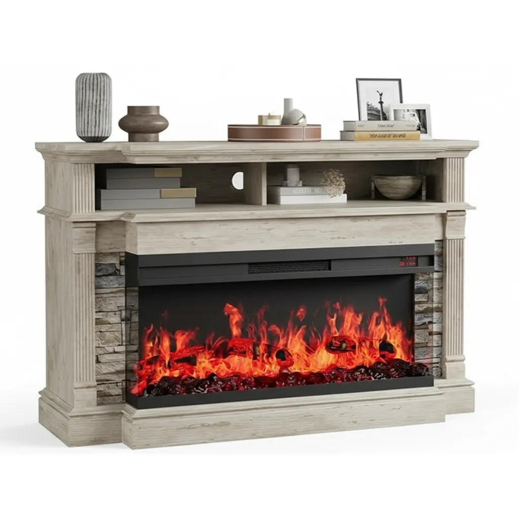 Fireplace TV Stand for TVs up to 65 Inches with Electric Fireplace