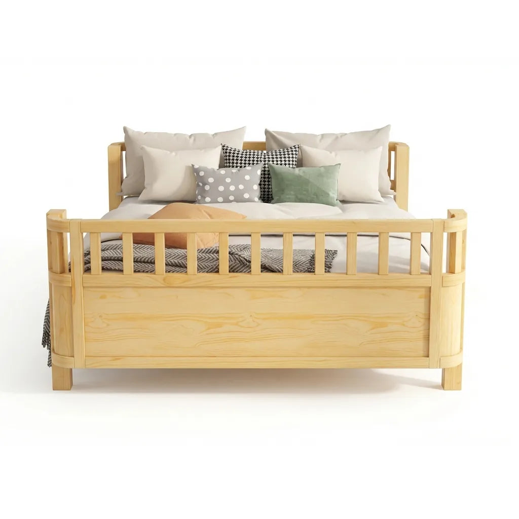 Full Size Montessori Bed Frame with Rails