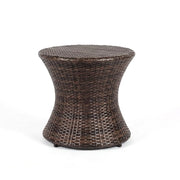 Hourglass Wicker Side Table 20 Inch