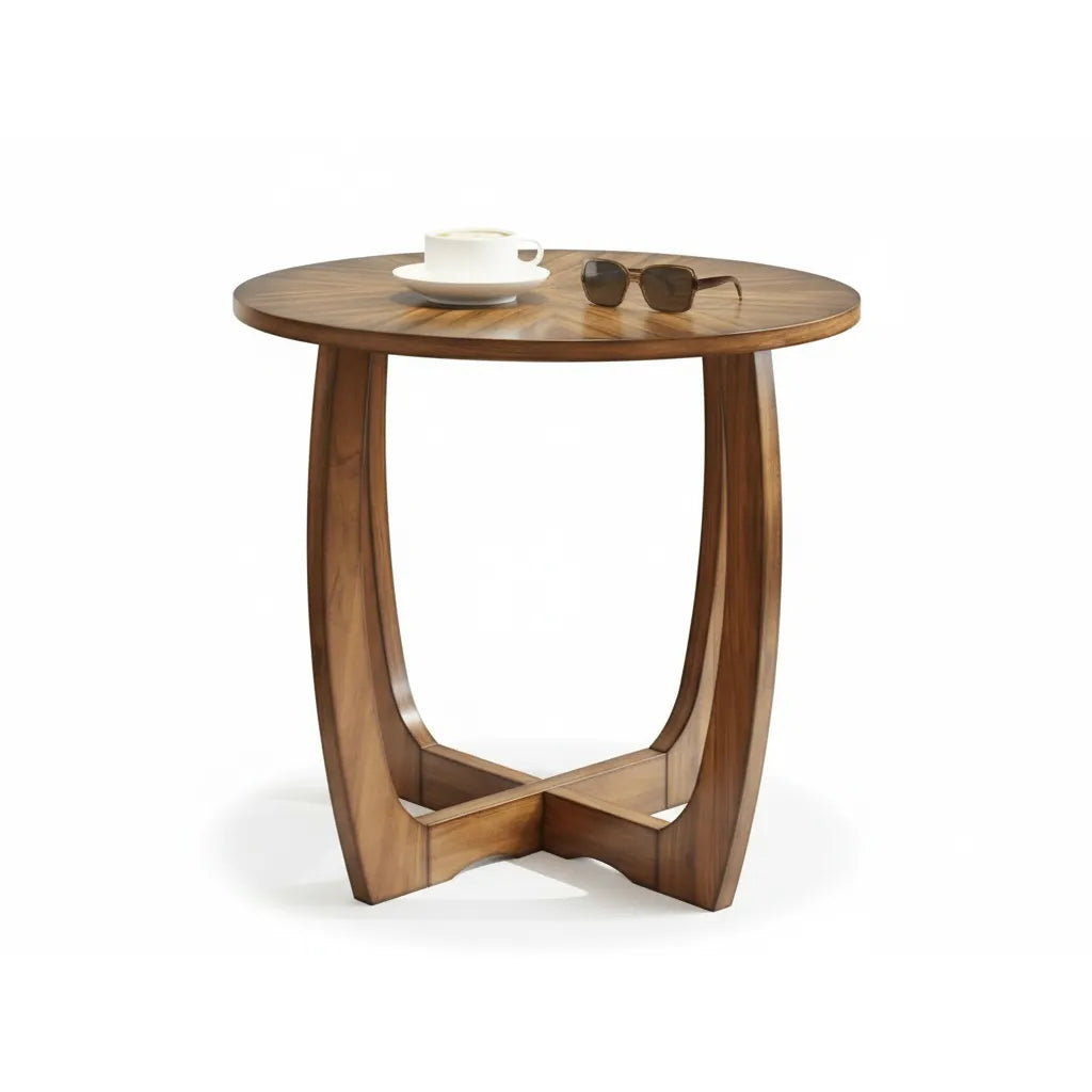 Mid Century Modern Round End Side Table