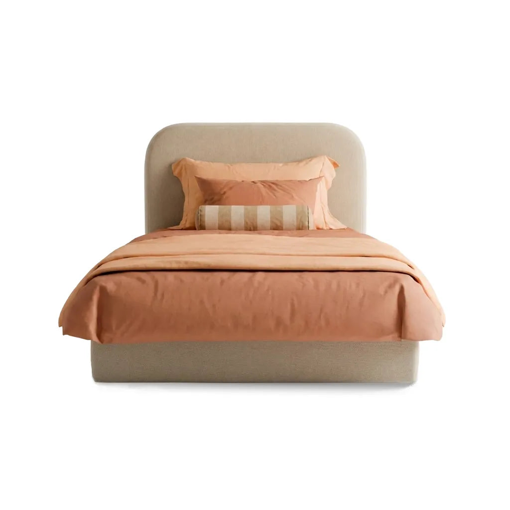 Nara Twin Bed Frame with Upholstered Headboard