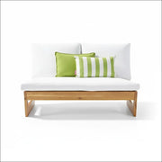 Outdoor Acacia Wood Loveseat with Cushions