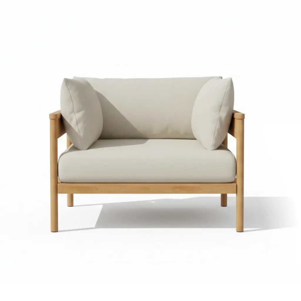 Outdoor Sectional Sofa Set 5-Seat Beige