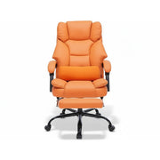 Reclining Office Chair with Footrest and Lumbar Support