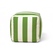 Vertical Stripe Indoor/Outdoor Pouf Ottoman 17x17x17